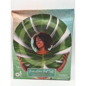 Monstera Leaf Inflatable Pool Float 42"x42"x13" For Adults & Teens Tropical Desi